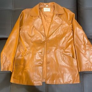 SOLD Tan Faux Leather Jacket